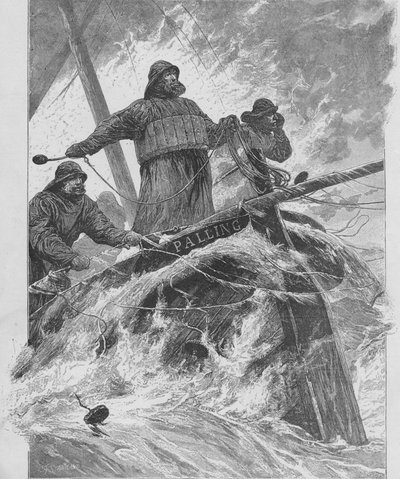 Kasta livslinjen, 1890. av Unbekannt