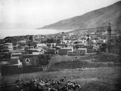 Tiberias och Galileiska sjön, 1926 av Unbekannt