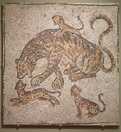 Tigress och ungar, 300-tal. av Unbekannt