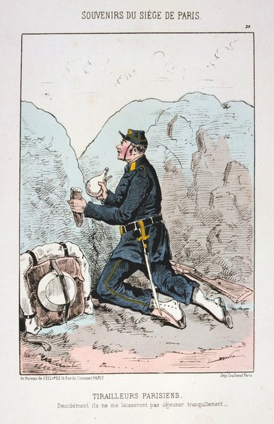 Parisiska Tirailleurs, belägring av Paris, 1870-1871 av Unbekannt