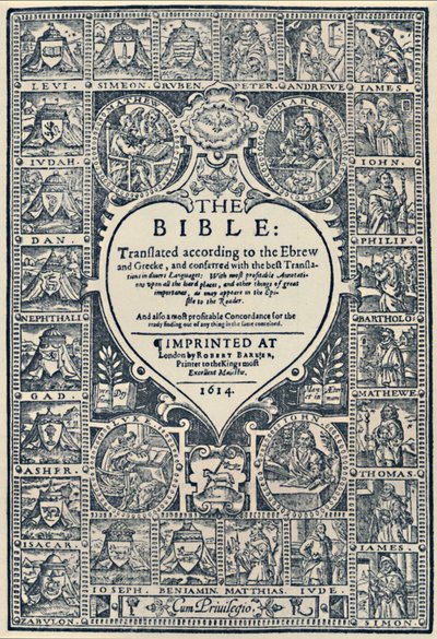 Genèvebibelns titelsida, 1614, 1947 av Unbekannt
