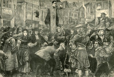 Titus Oates in the Pilory, 1685, 1890. av Unbekannt
