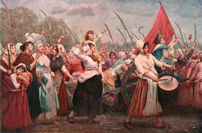 Till Versailles, en incident i den franska revolutionen, c1894, c1902. av Unbekannt