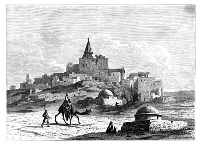Jonas grav, nära moskén, på den konstgjorda kullen av Nabbi Yunis, Nineve, Assyrien, c1890 av Unbekannt