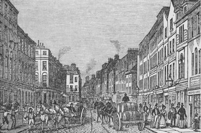 Tooley Street i första hälften av 1800-talet, c1840, 1912 av Unbekannt
