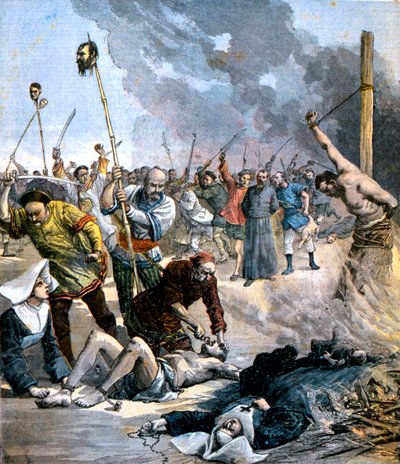 Tortyr och mord på kristna nunnor och präster under Boxerupproret i Kina, 1891 av Unbekannt