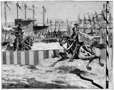 Turnering för kröningen av Louis II dAnjou, nära Calais, c1389 1882-1884 av Unbekannt