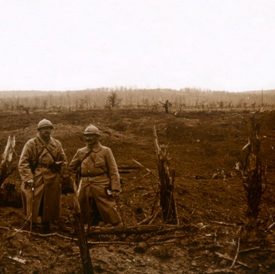 Mot La Malmaison, norra Frankrike, c1914-c1918. av Unbekannt