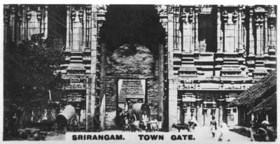 Stadsporten, Srirangam, Indien, c1925 av Unbekannt