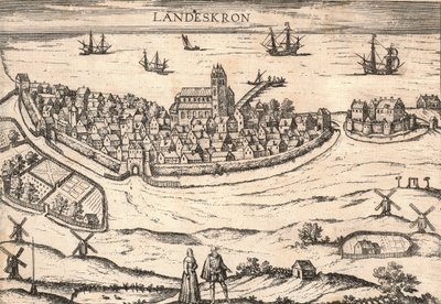 Town of Landskrona, Sweden, 1580s av Unbekannt