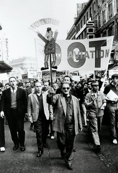 Fackföreningsmarsch, Paris, 1968. av Unbekannt