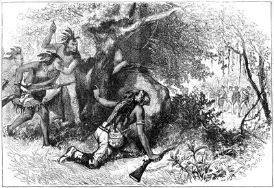 Cherokees förräderi, 1700-talet c1880 av Unbekannt