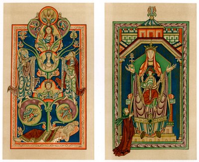 Träd av Isai och Jungfru och Barn på tronen, c1130-1140 av Unbekannt