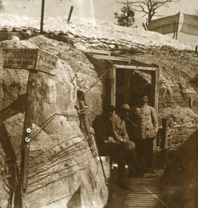 Skyttegravar, Champagne, norra Frankrike, c1914-c1918 av Unbekannt