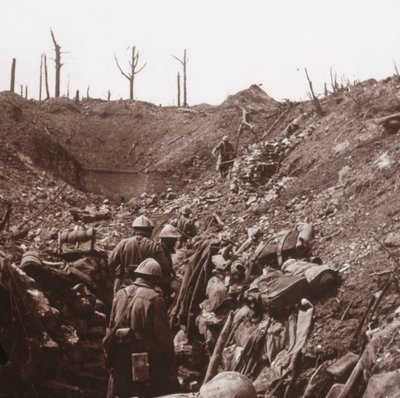 Skyttegravar, Fort Vaux, norra Frankrike, c1914-c1918 av Unbekannt
