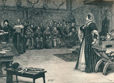 Rättegång mot Mary Queen of Scots i Fotheringhay Castle, 1586 1905. av Unbekannt