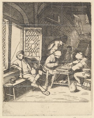 Tric Trac-spelare, 1610-85. av Unbekannt