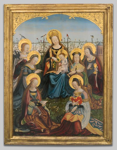 Triptyk av Jungfrun och barnet med heliga, 150515. av Unbekannt