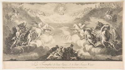 Triumf för Saint Ignatius och Saint Francis Xavier Le Triomphe de Saint Ignace et..., 1600-talet. av Unbekannt