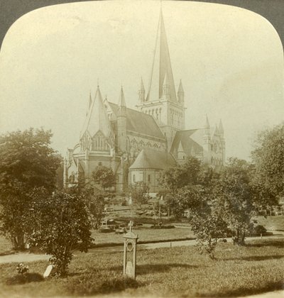 Trondhjems katedral, vars traditioner sträcker sig tillbaka åtta århundraden, Norge, c1905. av Unbekannt