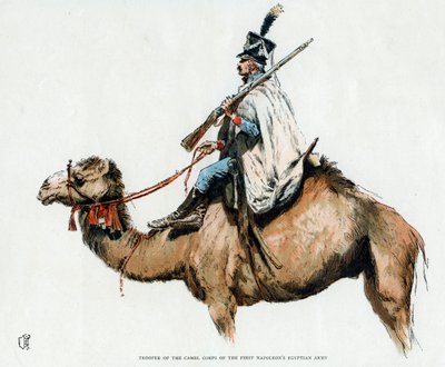 Trooper från kamelkåren för den första Napoleons egyptiska armé, 1790-talets 1900-tal av Unbekannt