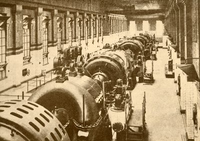 Turbogeneratorer vid Neasden Power House, Metropolitan Railway, 1930. av Unbekannt
