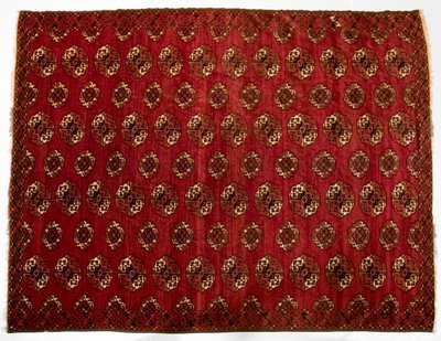 Turkmenska huvudmattan, 1870-talet. av Unbekannt