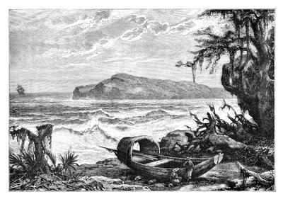Turtle Island, vy tagen vid mynningen av Three Rivers, c1890 av Unbekannt