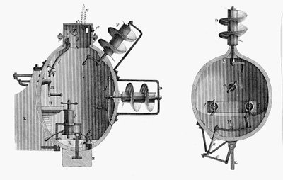 Turtle, ubåt designad av David Bushnell, 1787 av Unbekannt