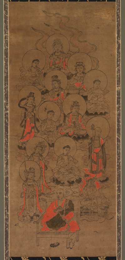 Tolv Buddhas och Kobo Daishi Jusanbutsu, sent 1600-tal. av Unbekannt