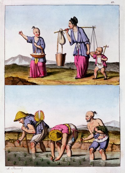 Två kinesiska scener, c1830 av Unbekannt