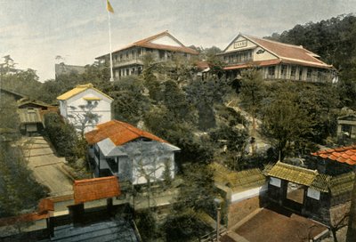 Un Hotel A Kioto, hotell i Kyoto, 1900. av Unbekannt