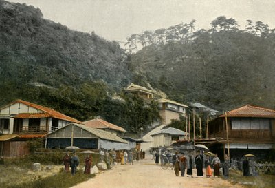 Rue A Nunobiki, P-less Kobe, A lower d member Nunobiki, Near Kobe, 1900. av Unbekannt