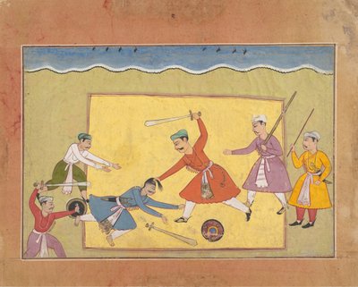 Oidentifierad sida från en spridd Bhagavata Purana antika berättelser om Lord Vishnu, ca. 1610. av Unbekannt