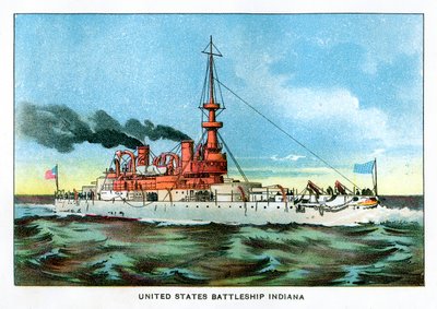 United States Battleship Indiana, c1890-talet av Unbekannt