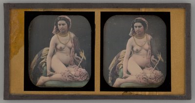 Untitled Portrait of a Naken Woman, 1855. av Unbekannt