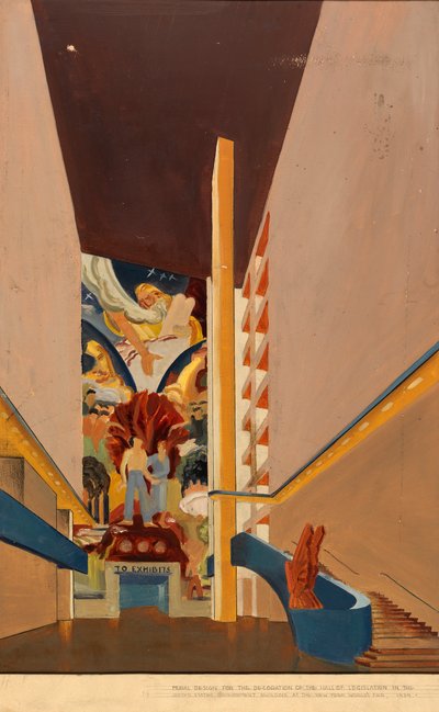 Väggmålningsstudie utan titel, ca. 1939. av Unbekannt