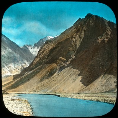 Indusflodens övre lopp, Kashmir, Indien, sent 1800- eller tidigt 1900-tal av Unbekannt