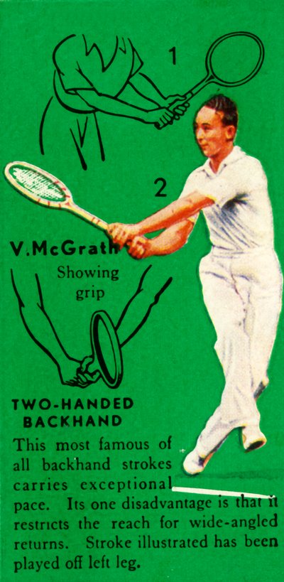 V. McGrath - Tvåhandsbackhand, c1935. av Unbekannt