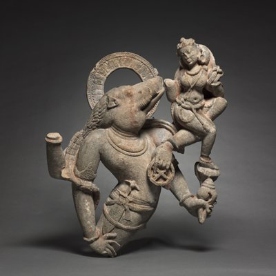 Vahara, Vishnus inkarnation av vildsvin, 700-800-talet. av Unbekannt