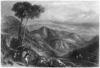 Valley of the Dhoon, Himalayabergen, c1860 av Unbekannt