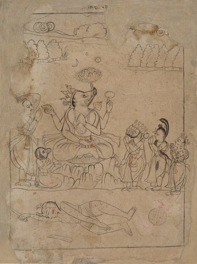 Varaha Triumphant, sent 1700-tal. av Unbekannt