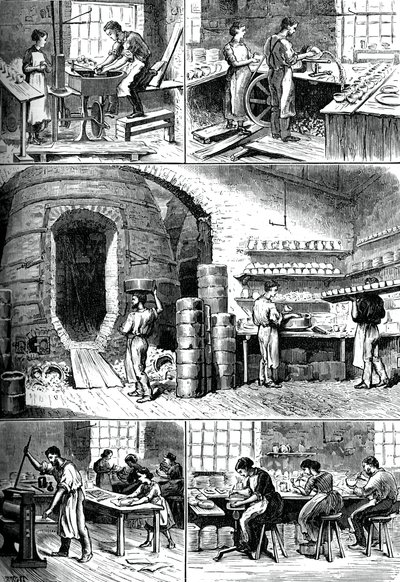 Olika keramikprocesser, c1880 av Unbekannt