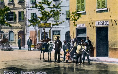 Grönsaksförsäljare, Gibraltar, 1945 av Unbekannt