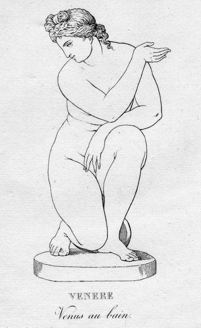 Venere Venus vid badet, c1850 av Unbekannt