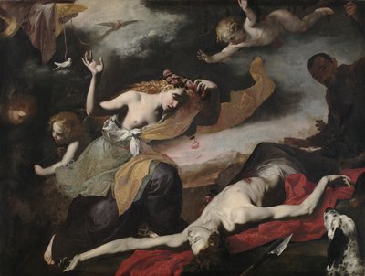 Venus upptäcker den döda Adonis av Unbekannt Unbekannt