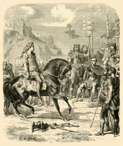 Vercingetorix före Caesar, 1890. av Unbekannt