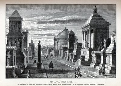 Via Appia nära Roms återuppbyggnad, 1882 av Unbekannt
