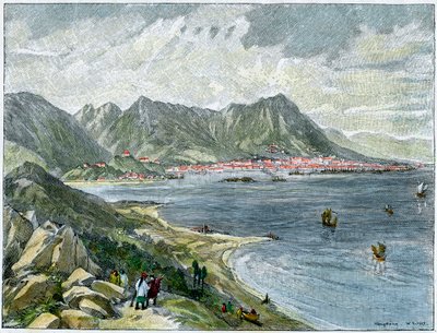 Victoria, Hong Kong, från det kinesiska fastlandet, c1890 av Unbekannt