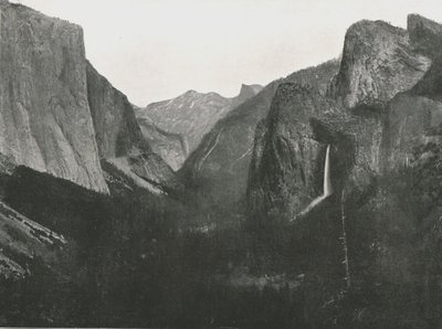 Utsikt från Artists Point, Yosemite Valley, USA, 1895. av Unbekannt
